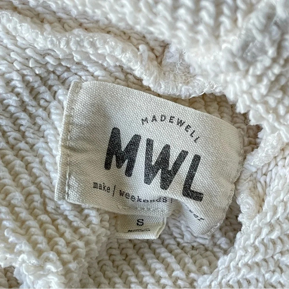 Madewell MWL Airyterry Hoodie Sweatshirt: Stripe-Sleeve Edition 29794 - Picture 14 of 16
